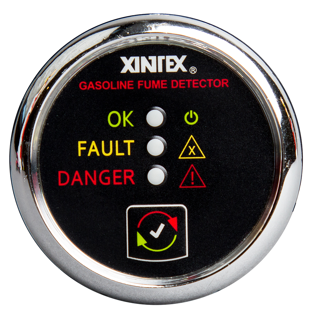 image for Fireboy-Xintex Gasoline Fume Detector – Chrome Bezel – 12/24V