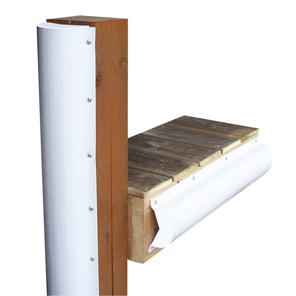 image for Dock Edge Piling Bumper – One End Capped – 6′ – White