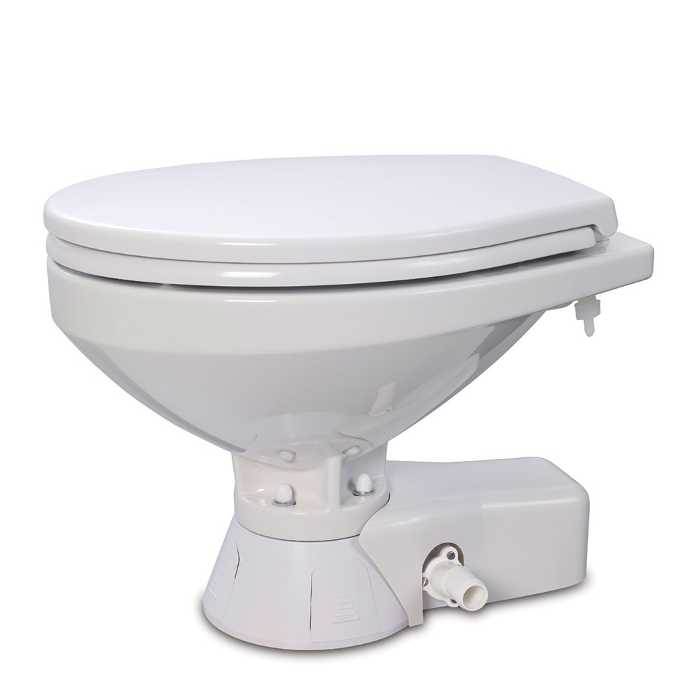 Jabsco Quiet Flush Raw Water Toilet - Compact Bowl - 12V - 37245-3092