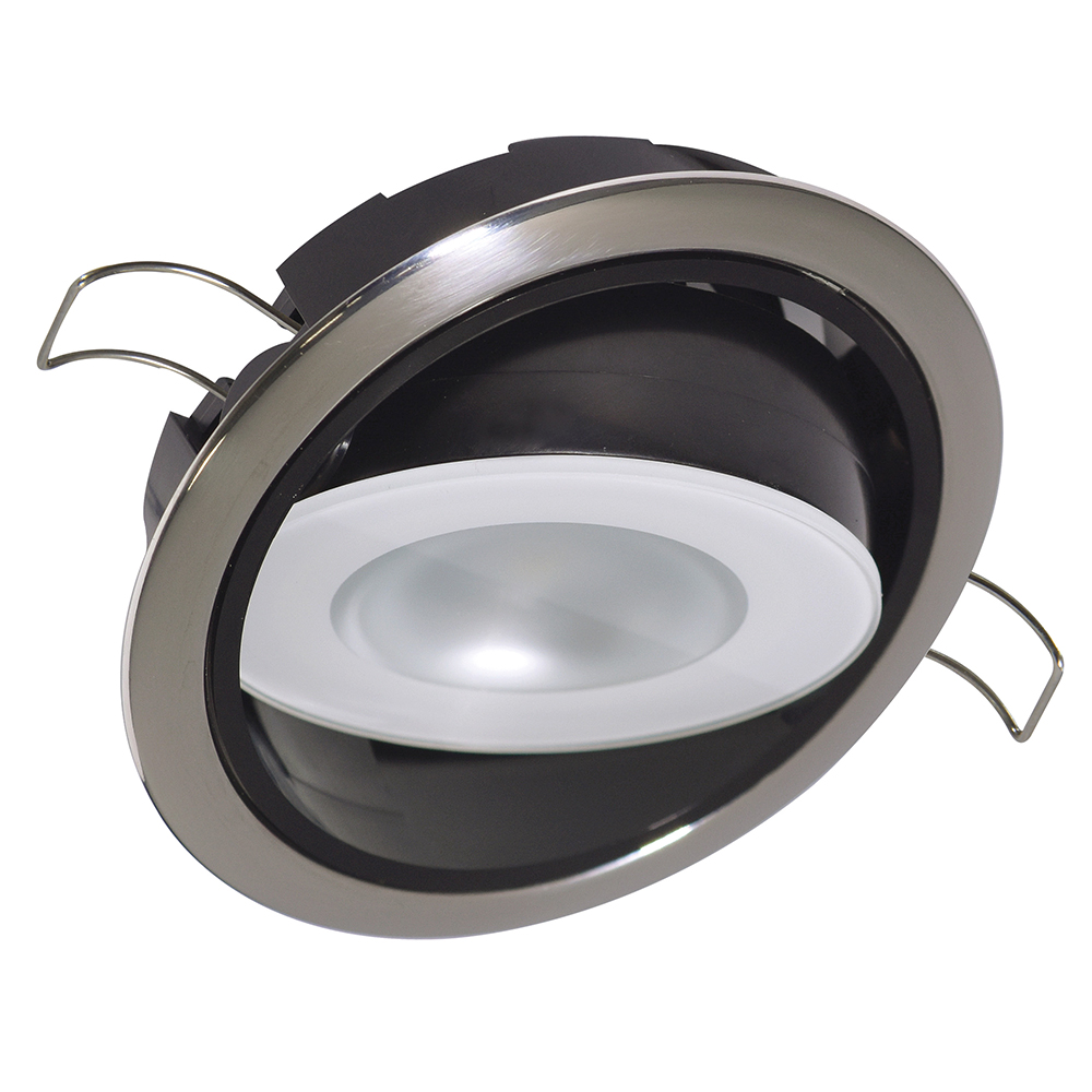 image for Lumitec Mirage Positionable Down Light – White Dimming, Red/Blue Non-Dimming – Polished Bezel