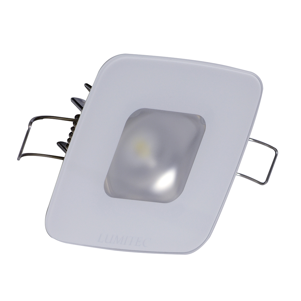 image for Lumitec Square Mirage Down Light – Spectrum RGBW Dimming – Glass Housing – No Bezel