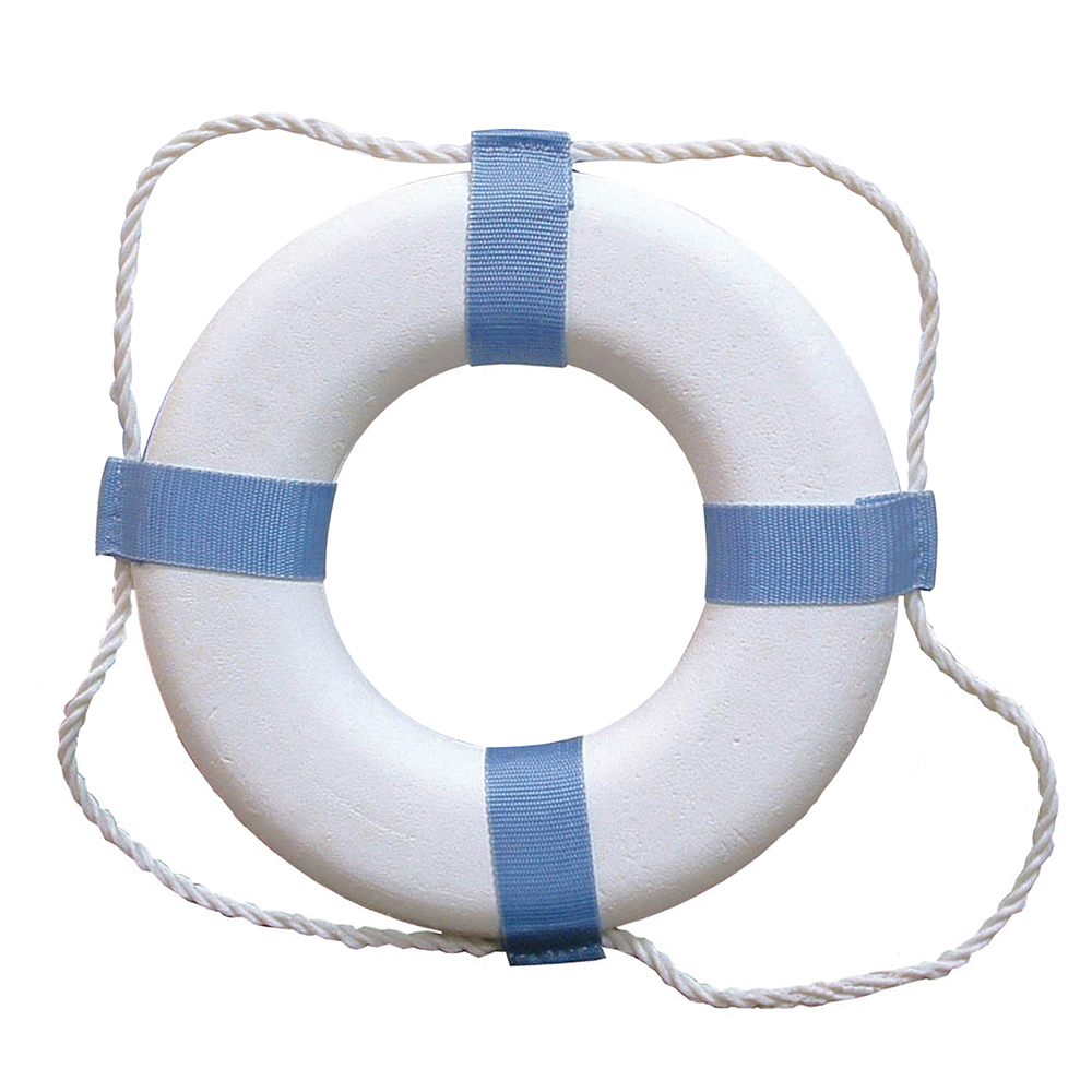 image for Taylor Made Decorative Ring Buoy – 20″ – White/Blue – Not USCG Approved