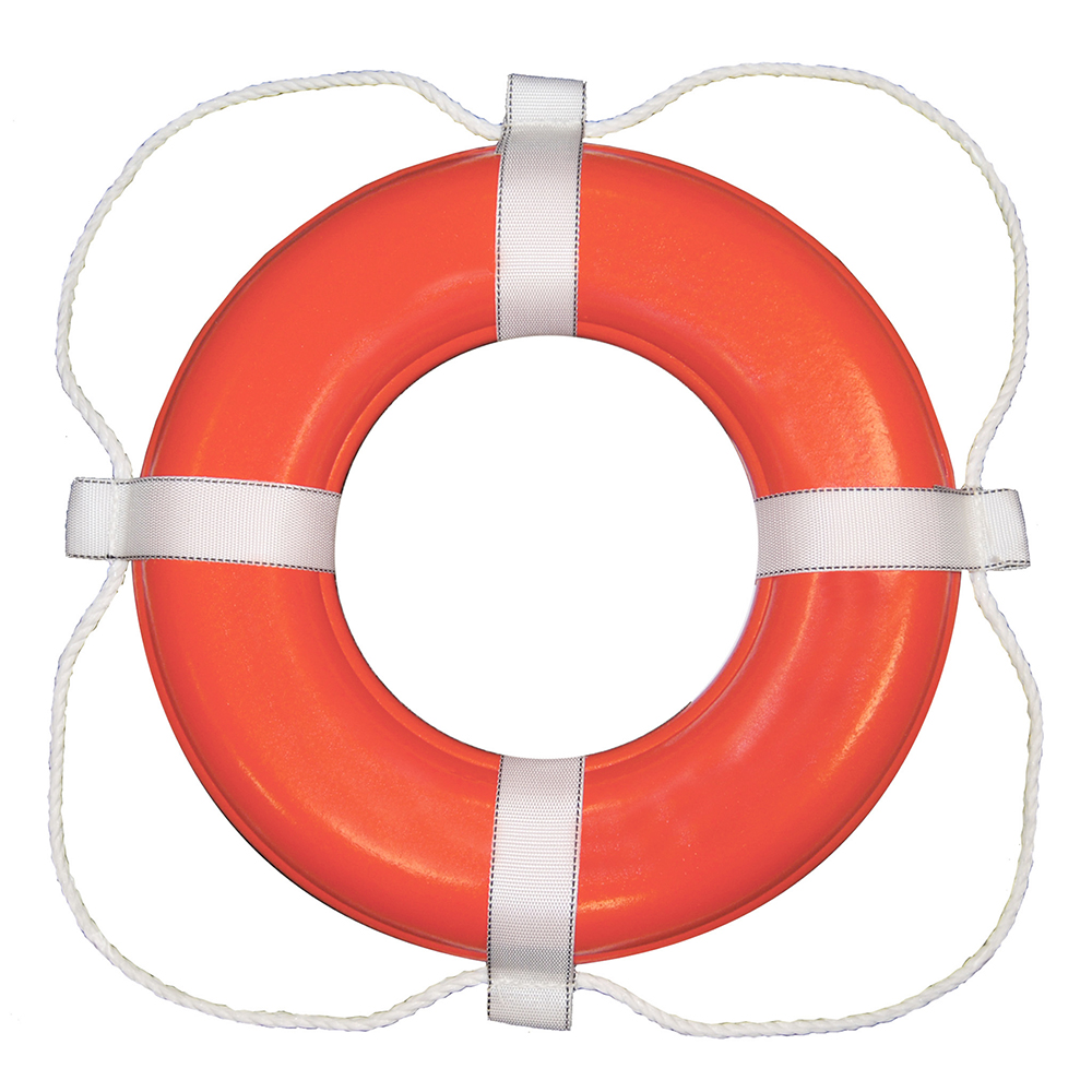 image for Taylor Made Foam Ring Buoy – 24″ – Orange w/White Grab Line