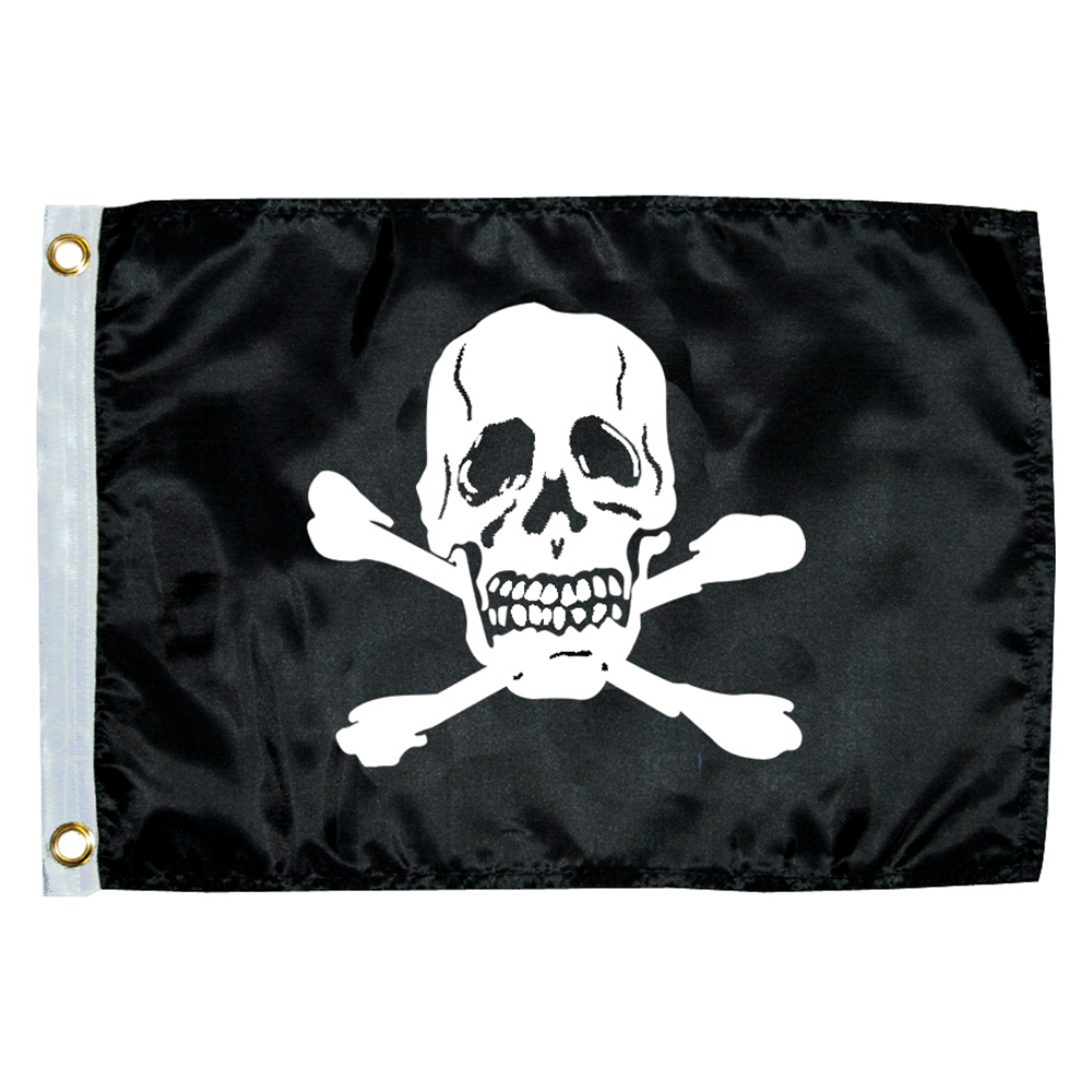 image for Taylor Made 12″ x 18″ Jolly Roger Novelty Flag