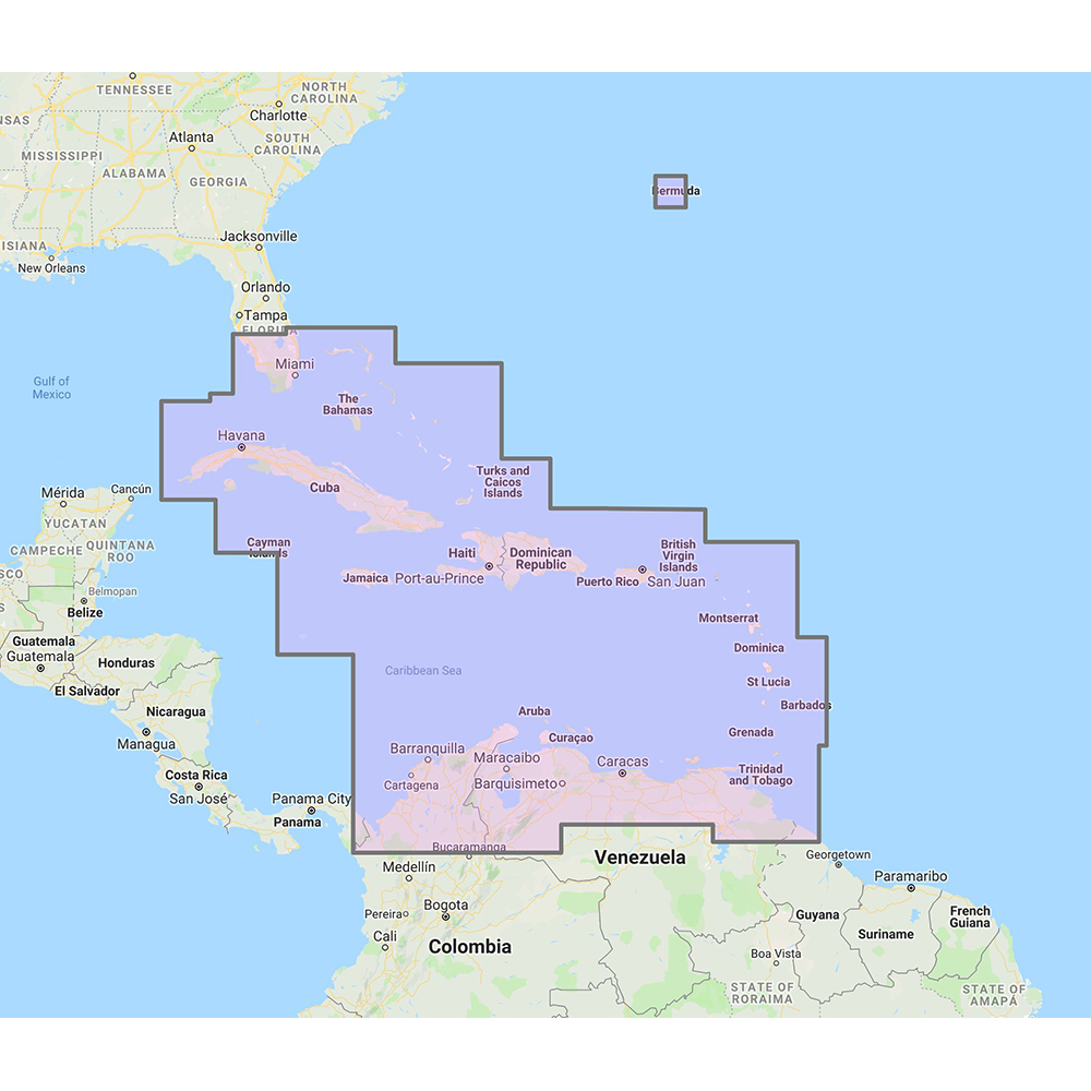 Furuno Bahamas, Caribbean &amp; Bermuda - Vector Chart, 3D Data &amp; Standard Resolution Satellite Photos - Unlock Code CD-65208