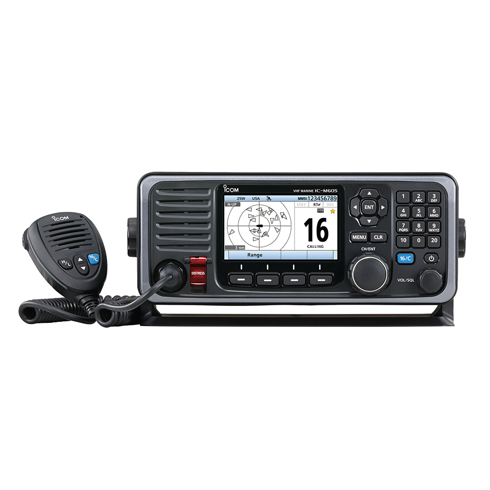 Icom M605 Fixed Mount 25W VHF w/Color Display &amp; AIS CD-65312