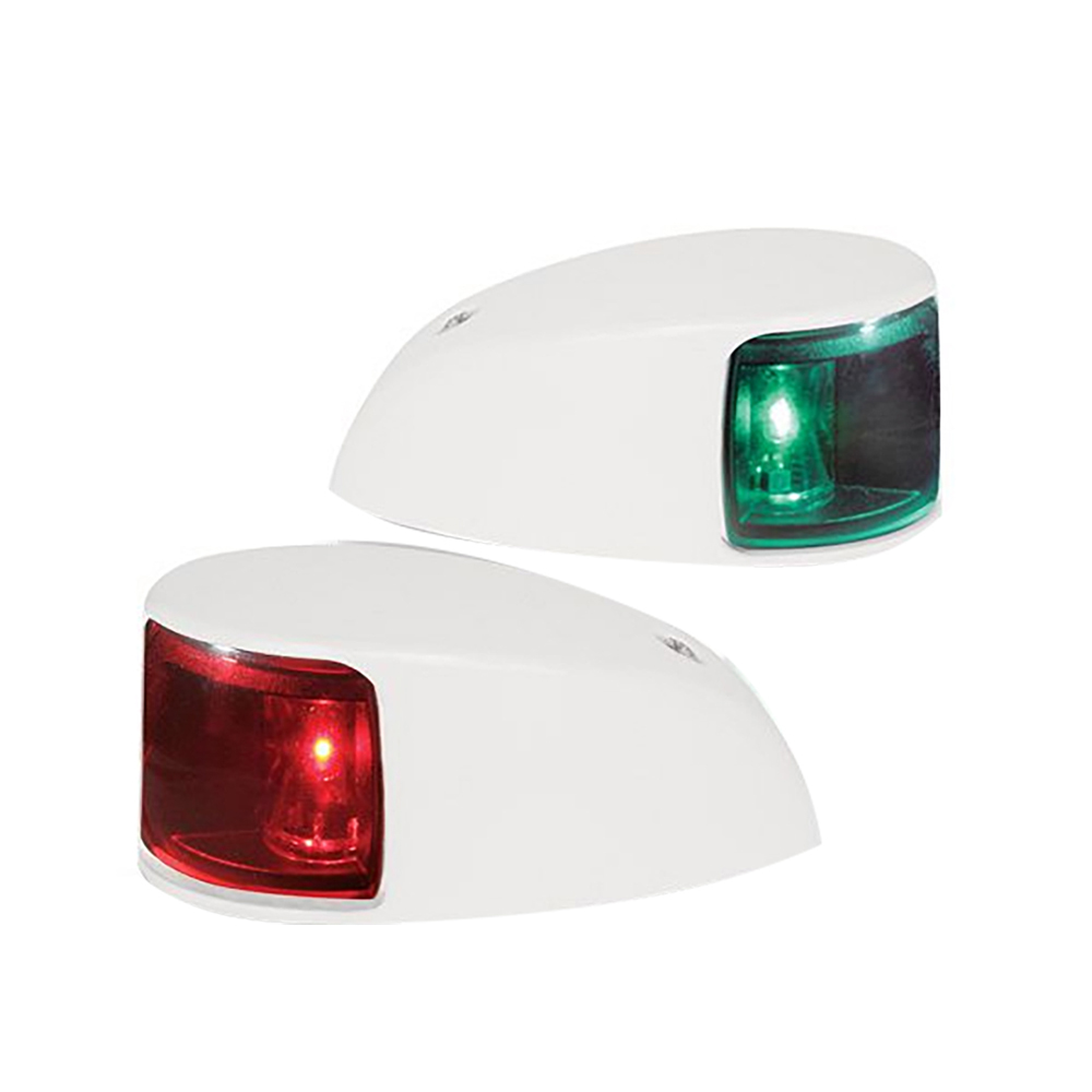 image for Hella Marine NaviLED Deck Mount Port & Starboard Pair – 2nm – Colored Lens/White Housing