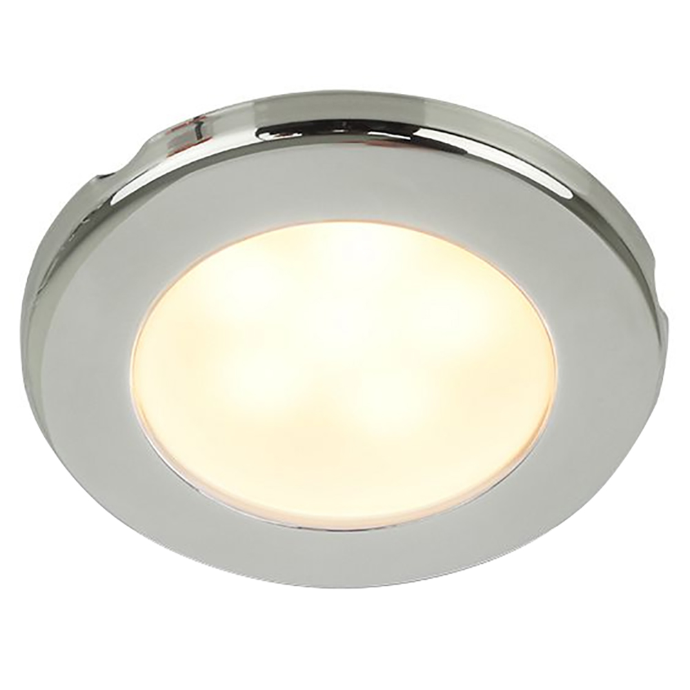 image for Hella Marine EuroLED 75 3″ Round Screw Mount Down Light – Warm White LED – Stainless Steel Rim – 12V