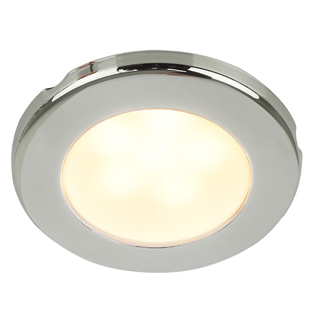 image for Hella Marine EuroLED 75 3″ Round Screw Mount Down Light – Warm White LED – Stainless Steel Rim – 24V