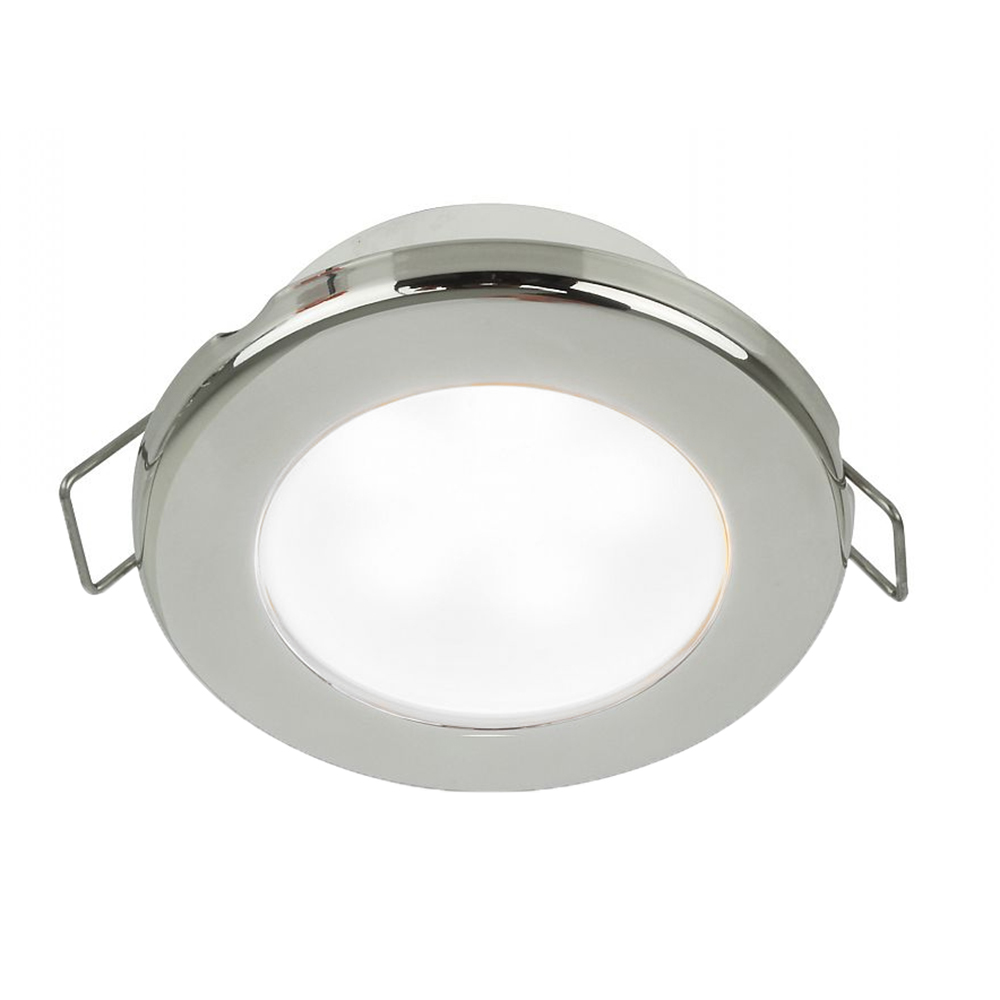 image for Hella Marine EuroLED 75 3″ Round Spring Mount Down Light – White LED – Stainless Steel Rim – 12V