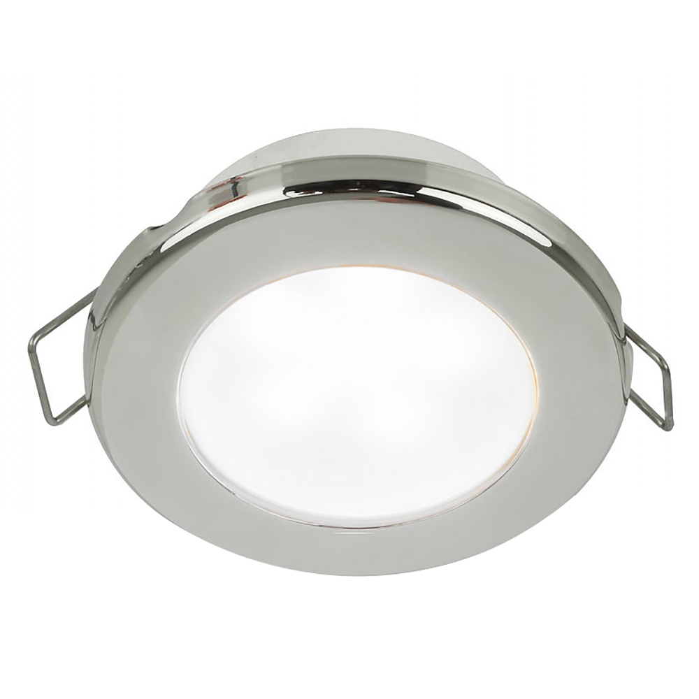 image for Hella Marine EuroLED 75 3″ Round Spring Mount Down Light – White LED – Stainless Steel Rim – 24V
