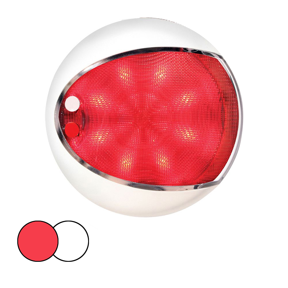 image for Hella Marine EuroLED 130 Surface Mount Touch Lamp – Red/White LED – White Housing
