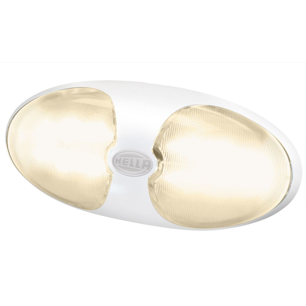 image for Hella Marine DuraLED 12 Interior/Exterior Lamp – Warm White LED – White Housing