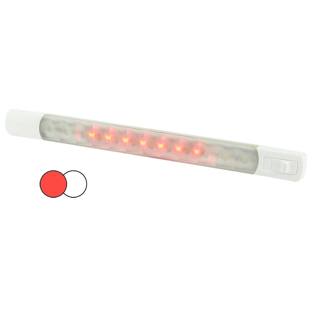 image for Hella Marine Surface Strip Light w/Switch – White/Red LEDs – 12V