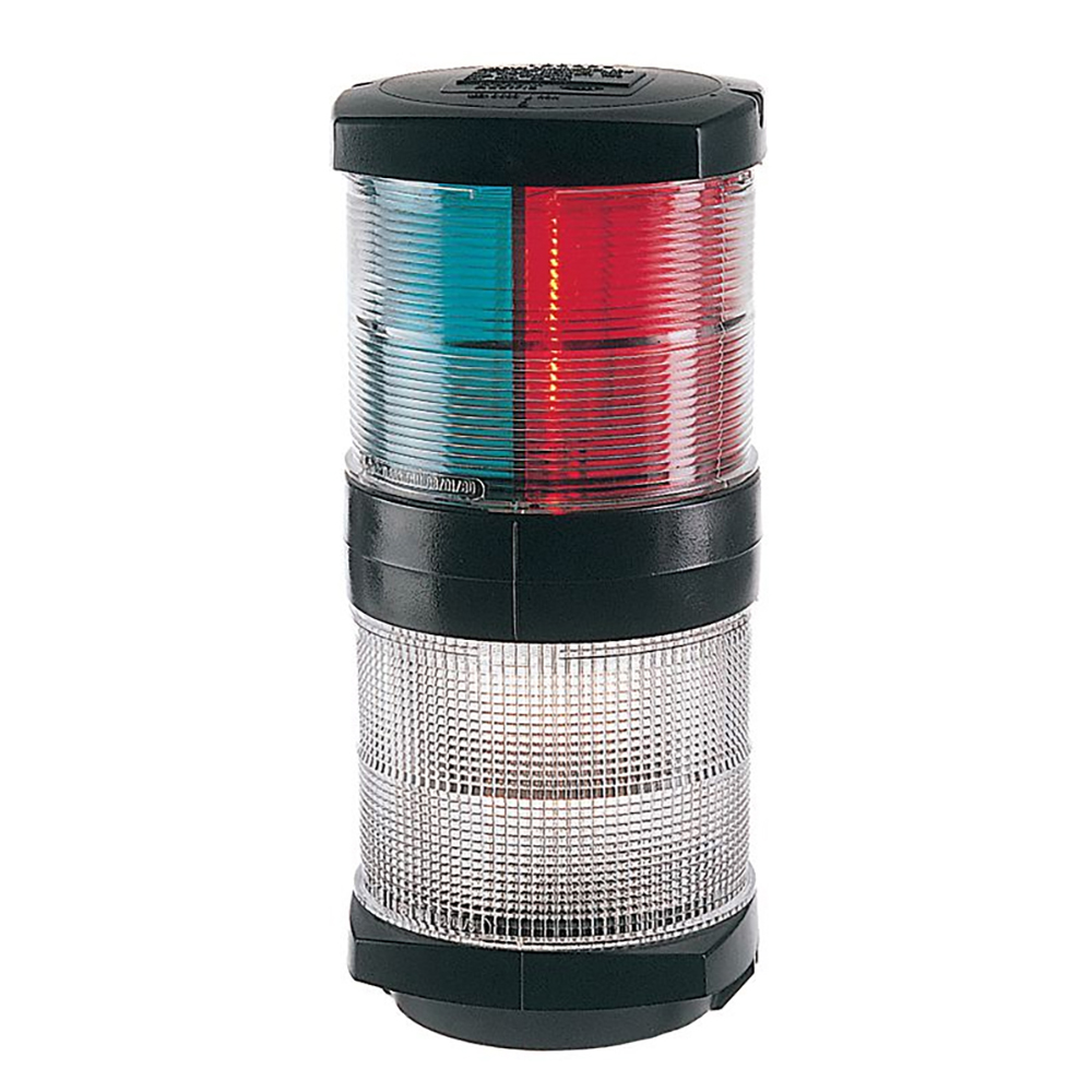 image for Hella Marine Tri-Color Navigation Light/Anchor Navigation Lamp- Incandescent – 2nm – Black Housing – 12V
