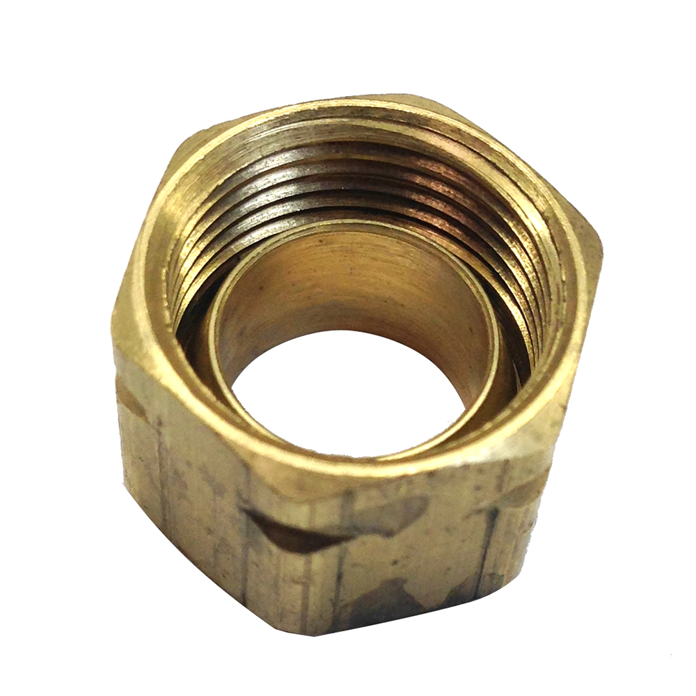 Uflex Brass Compression Nut w/Sleeve #61CA-6 - 71004K