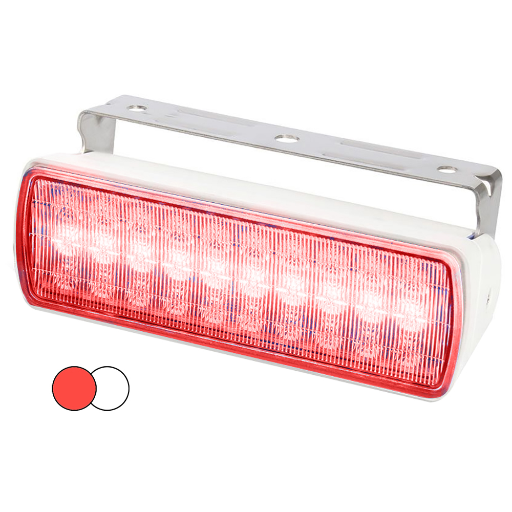image for Hella Marine Sea Hawk XL Dual Color LED Floodlights – Red/White LED – White Housing