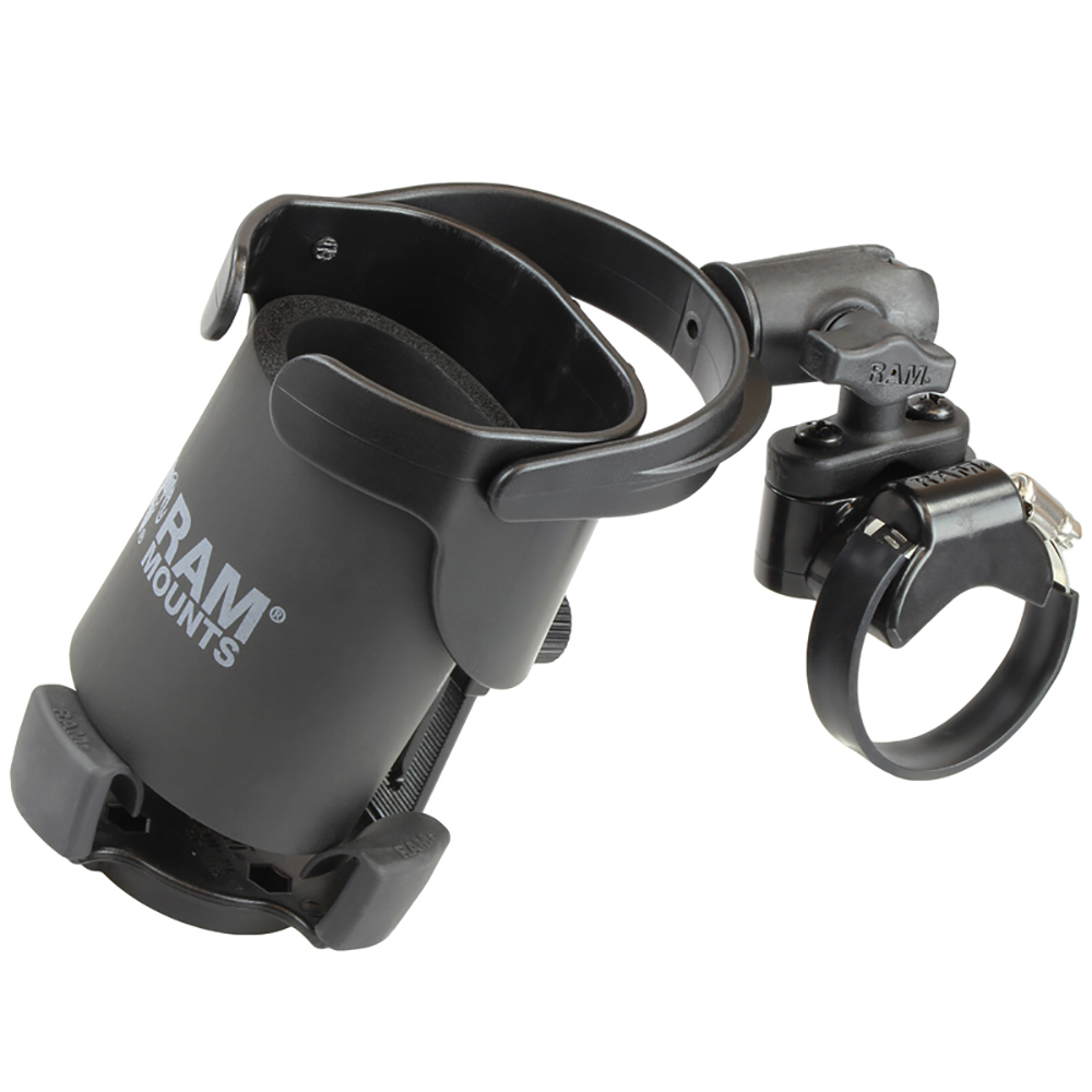 image for RAM Mount Level Cup™ XL Low Profile Mount w/Large Strap Clamp Base