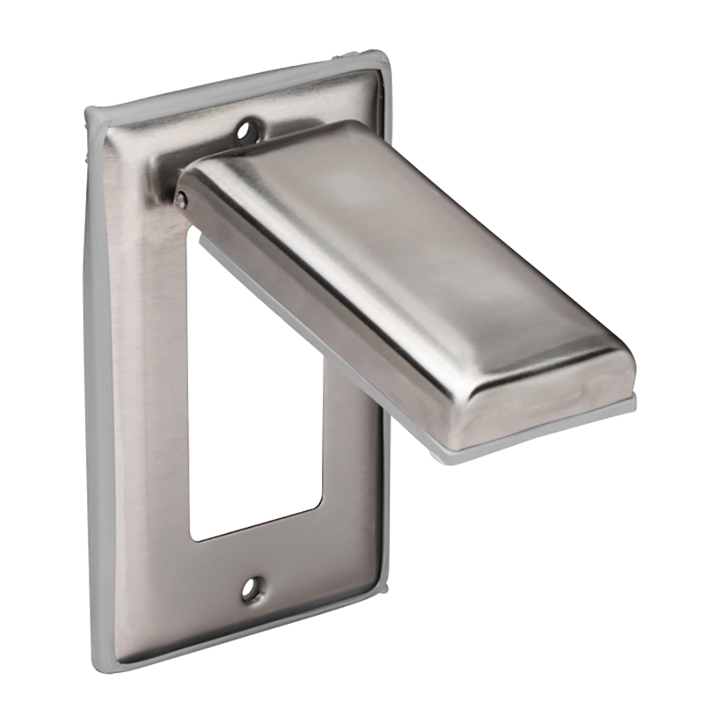 image for Marinco Stainless Steel Cover w/Lift Lid f/GFCI Receptacle