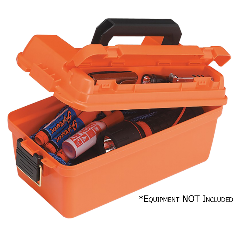 image for Plano Small Shallow Emergency Dry Storage Supply Box – Orange