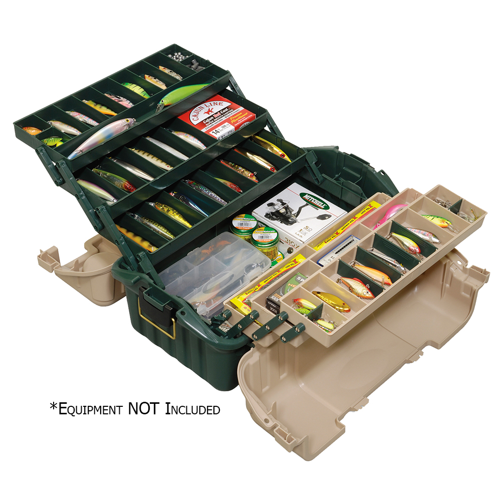 image for Plano Hip Roof Tackle Box w/6-Trays – Green/Sandstone