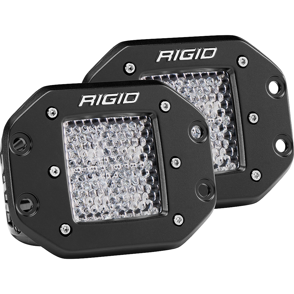 image for RIGID Industries D-Series PRO – Flush Mount – Diffused – Pair – Black