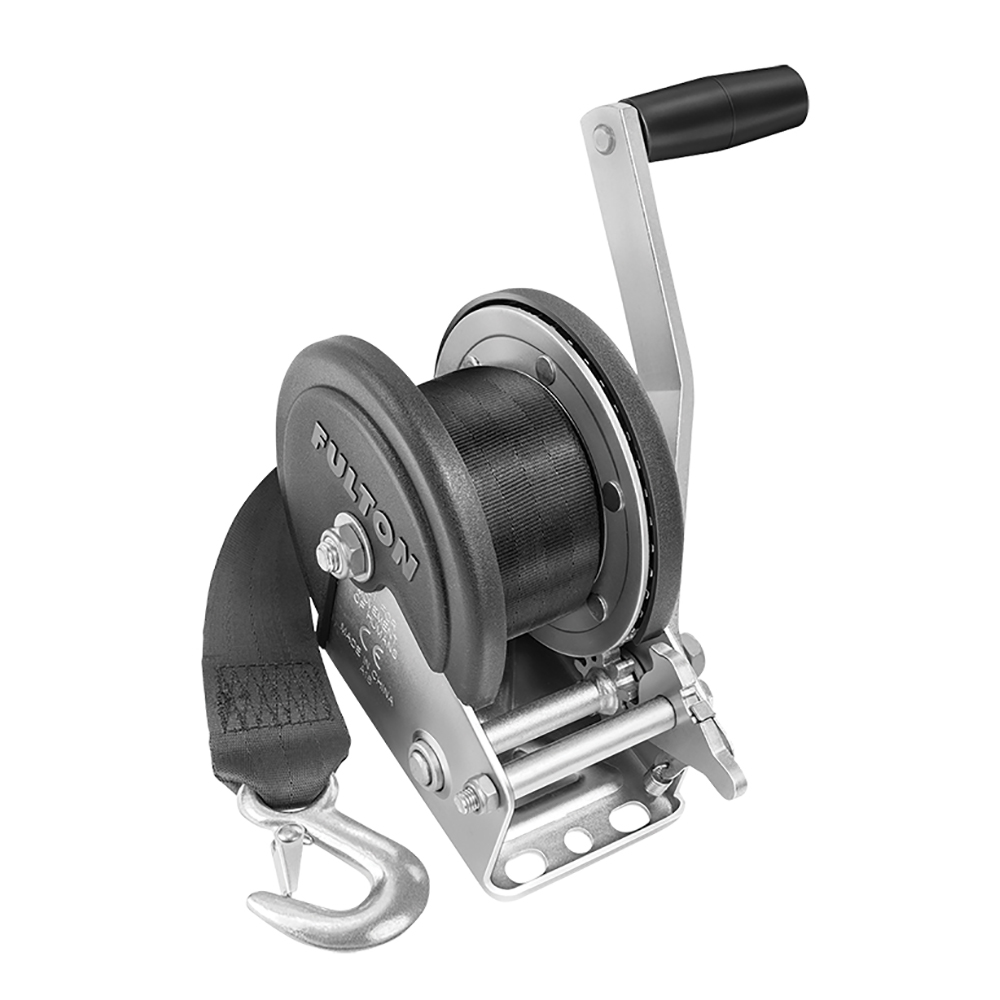 image for Fulton 1500lb Single Speed Winch w/20' Strap & Cover