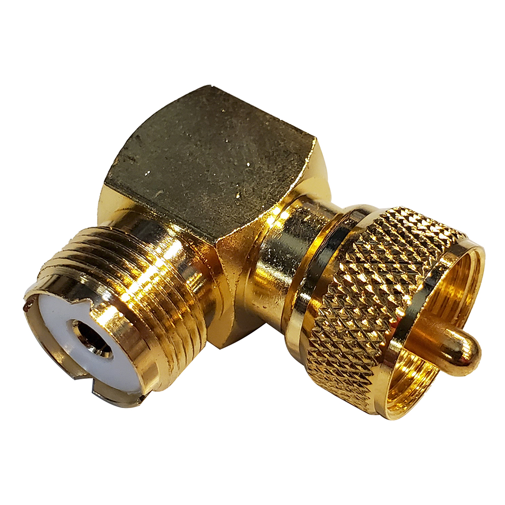 image for Shakespeare Right Angle Connector – PL-259 to SO-239 Adapter