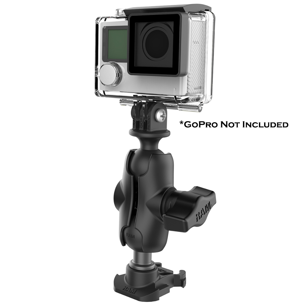 image for RAM Mount RAM 1″ Ball Adapter for GoPro® Bases with Short Arm and Action Camera Adapter