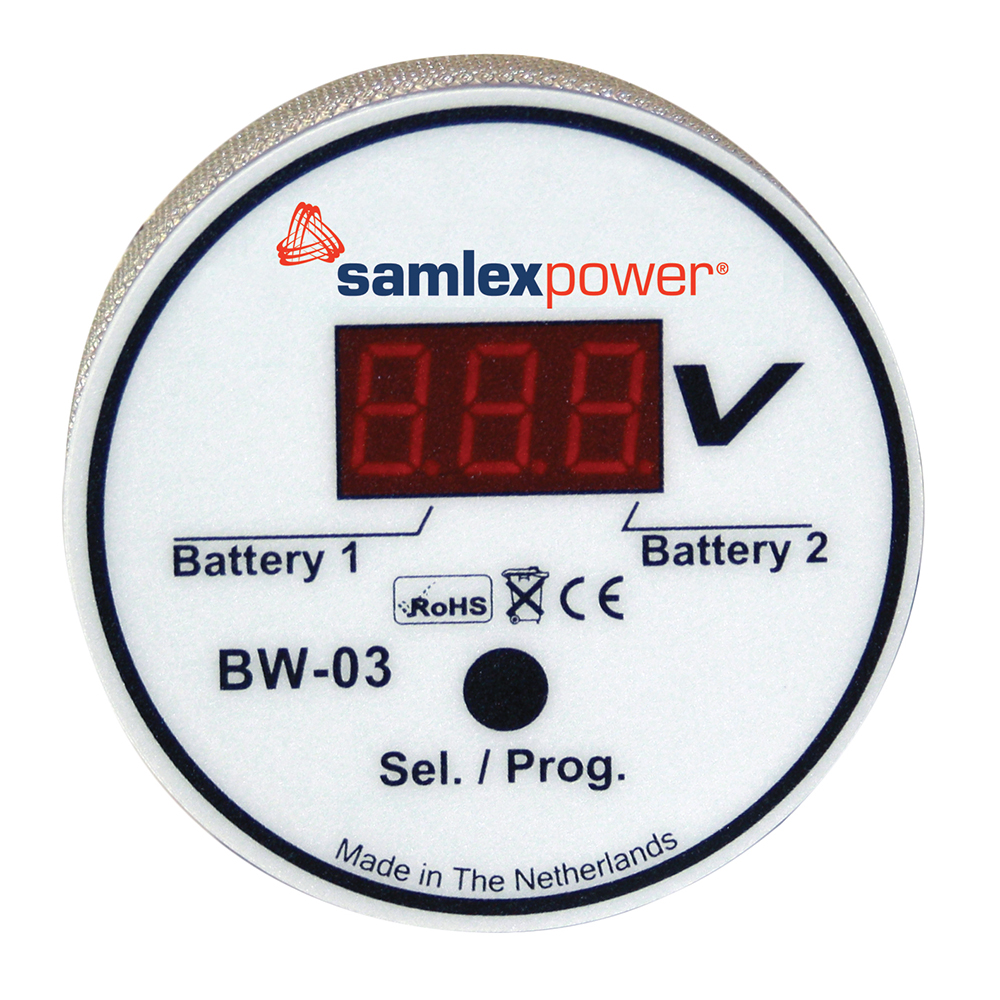 image for Samlex Dual Battery Monitor – 12V or 24V – Auto Detection
