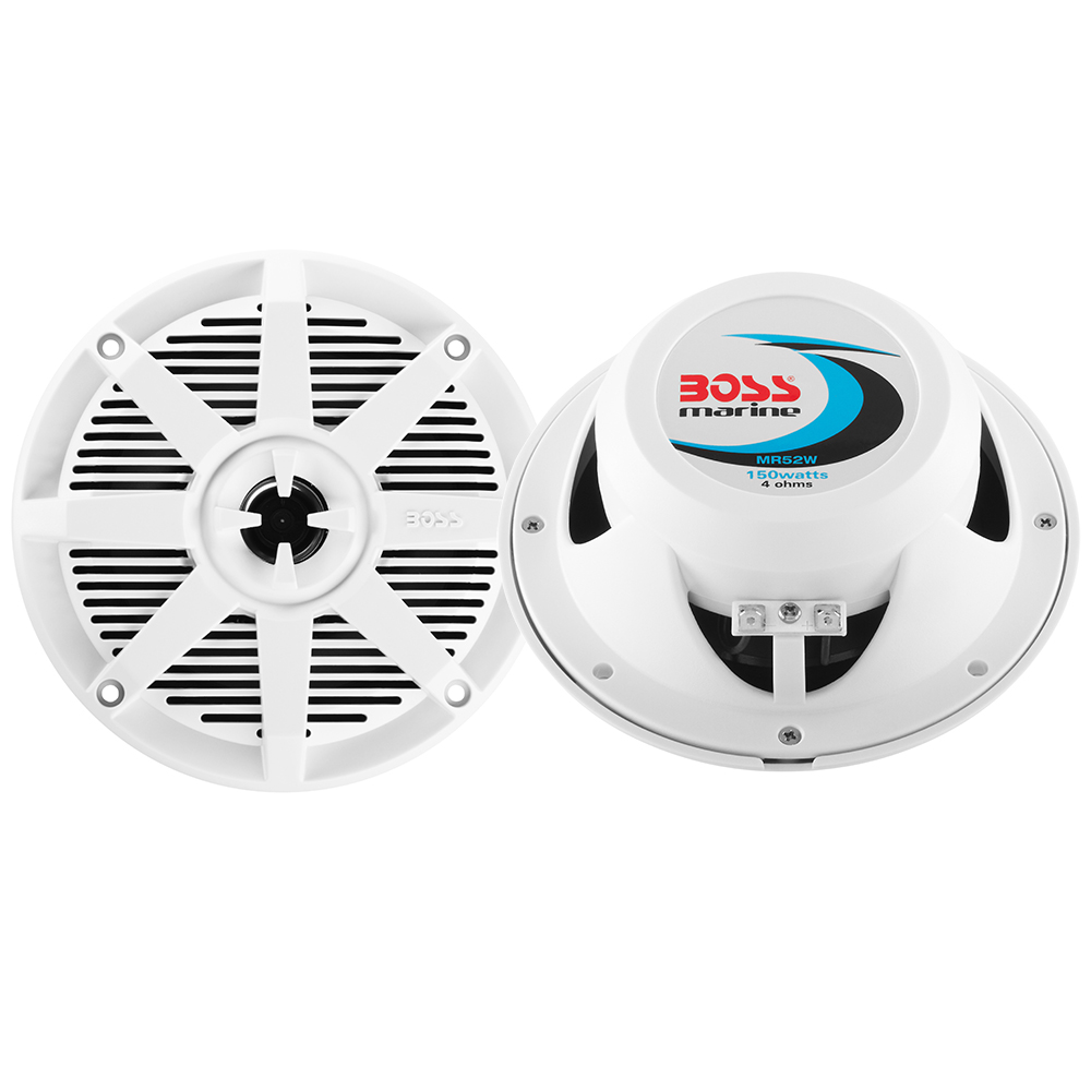 Boss Audio MR52W 5.25&quot; 2-Way 150W Marine Speaker - White - Pair CD-67755