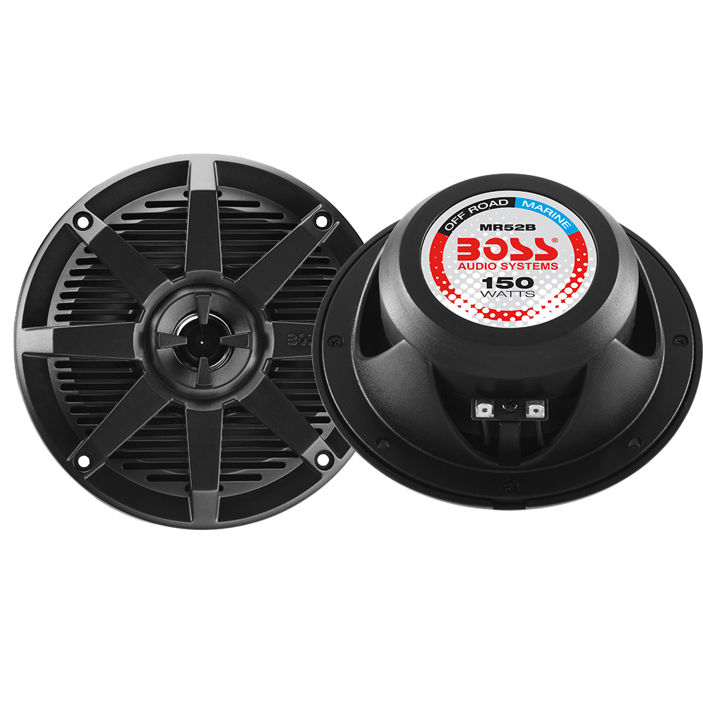 Boss Audio MR52B 5.25&quot; 2-Way 150W Marine Full Range Speaker - Black - Pair CD-67764