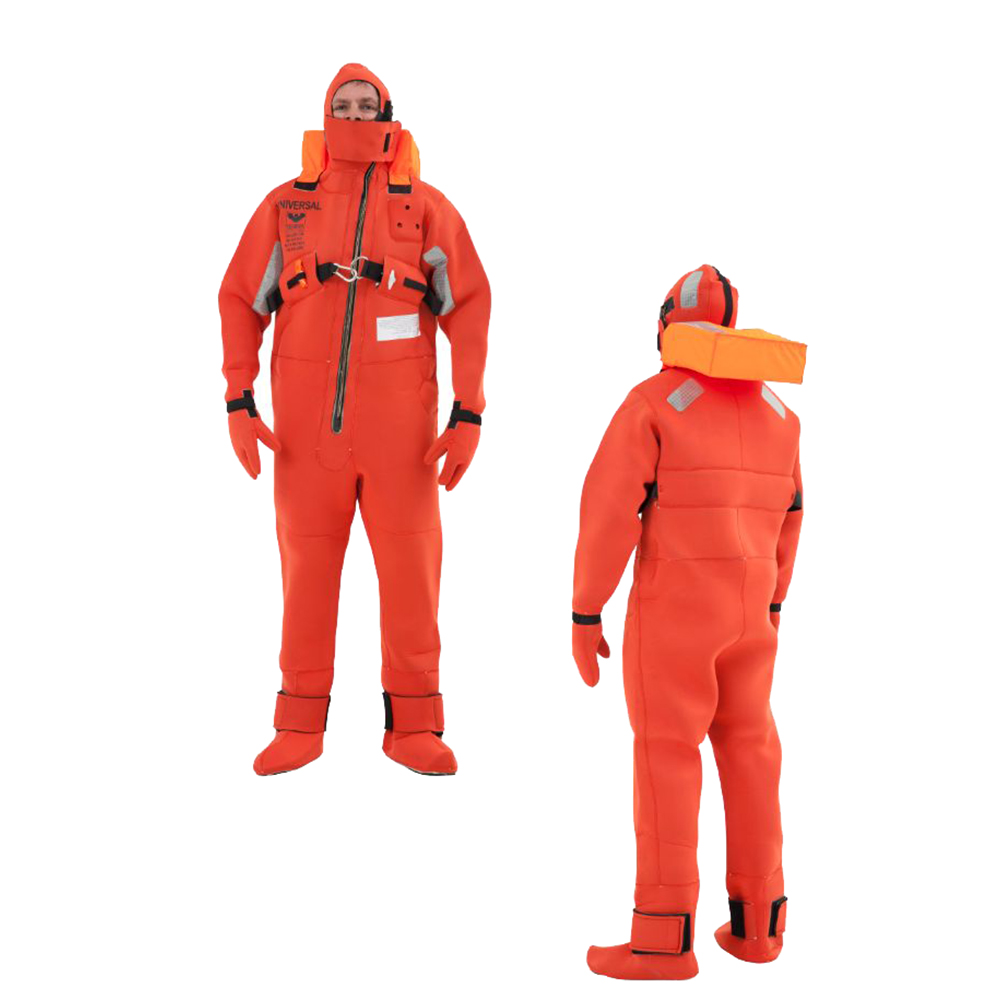image for VIKING Immersion Rescue I Suit USCG/SOLAS w/Buoyancy Head Support – Neoprene Orange – Adult Universal