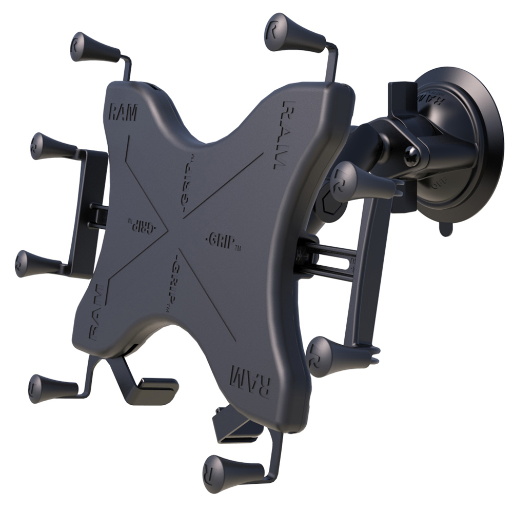 image for RAM Mount Twist-Lock™ Suction Cup Mount w/Universal X-Grip® Cradle for 12″ Large Tablets