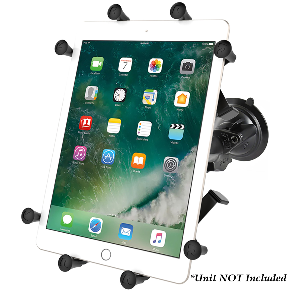 image for RAM Mount Twist-Lock™ Suction Cup Mount w/Universal X-Grip® Cradle for 10″ Large Tablets