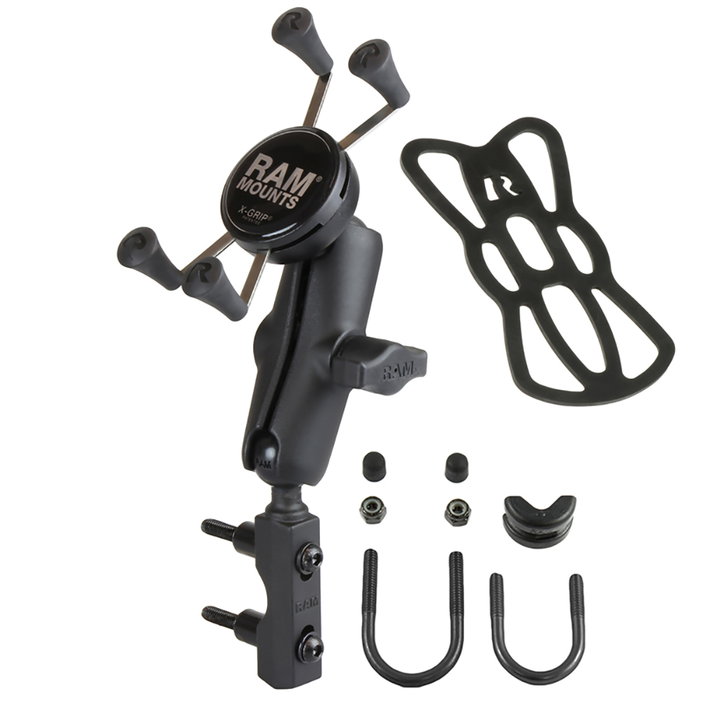 image for RAM Mount Combination Brake/Clutch Reservoir U-Bolt Mount w/Universal X-Grip® Cell/iPhone Cradle