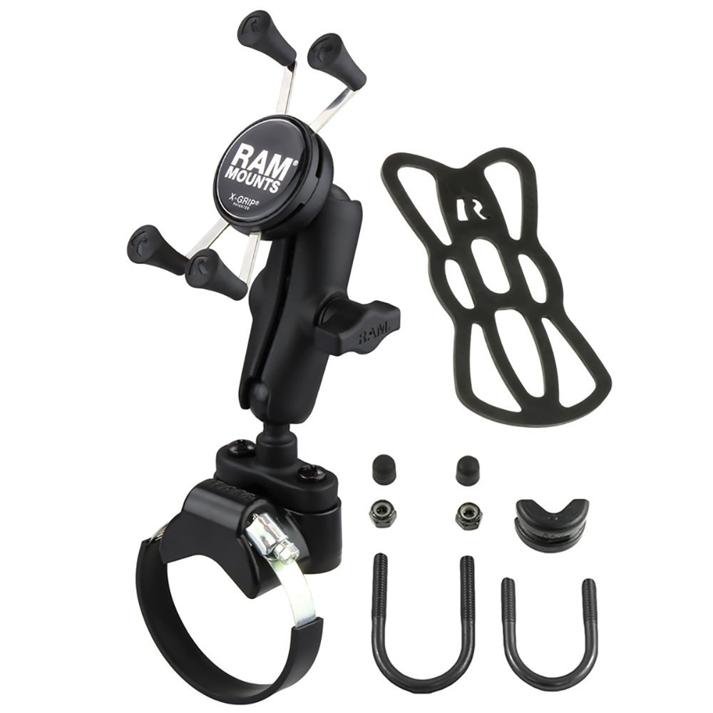 image for RAM Mount Strap Clamp, Roll Bar Mount w/Universal X-Grip® Cell/iPhone Cradle
