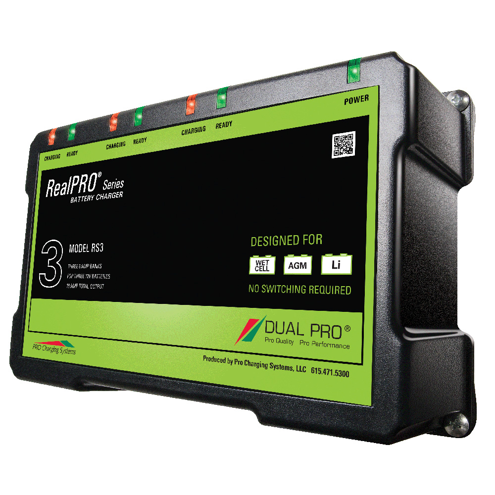 Dual Pro RealPRO Series Battery Charger - 18A - 3-6A-Banks - 12V-36V - RS3