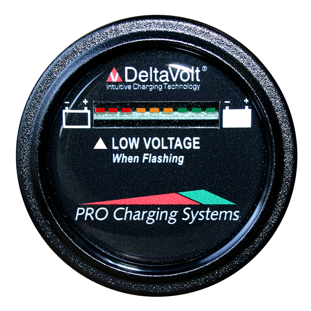 image for Dual Pro Battery Fuel Gauge – DeltaView® Link Compatible – 12V System (1-12V Battery, 2-6V Batteries)