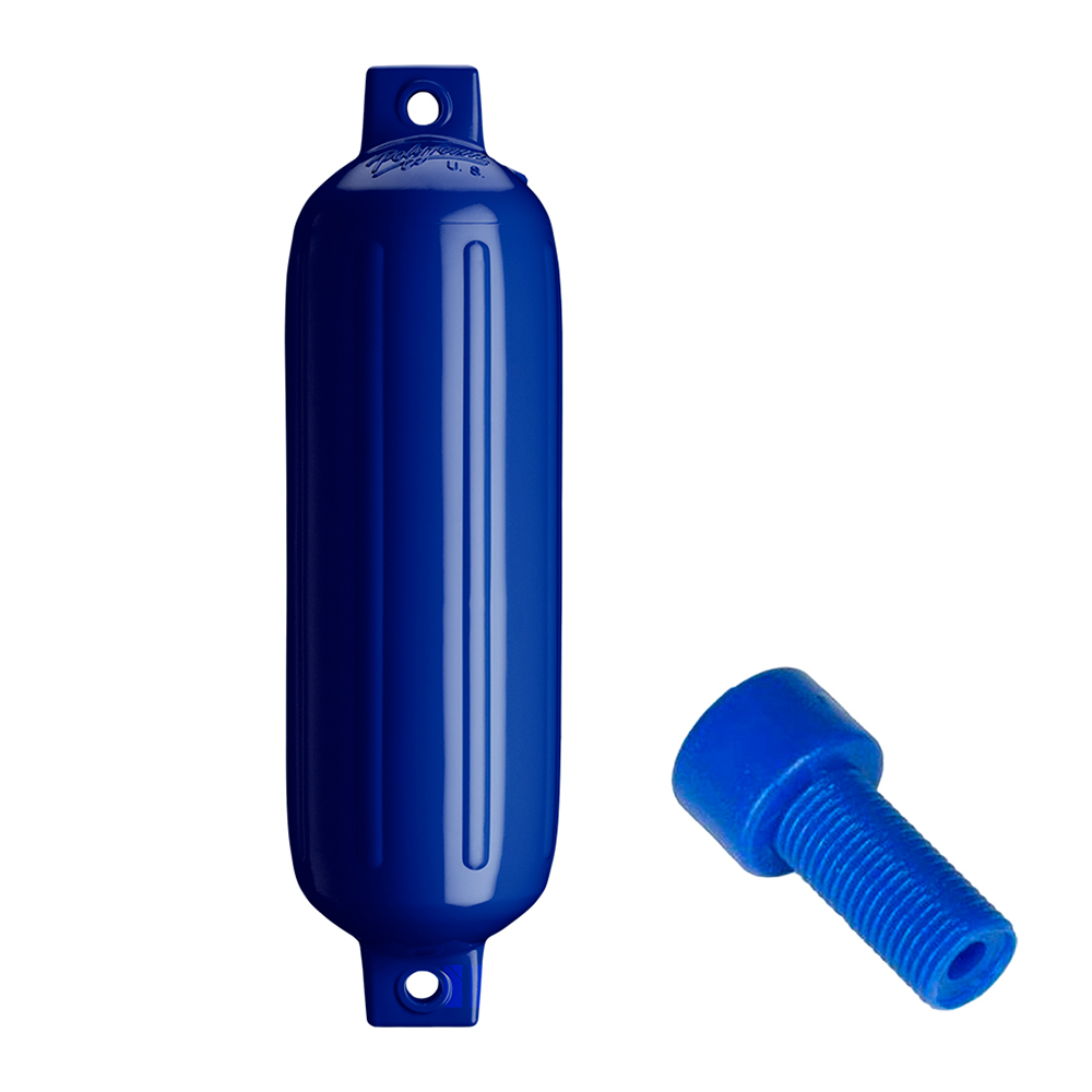 image for Polyform G-4 Twin Eye Fender 6.5″ x 22″ – Cobalt Blue w/Adapter