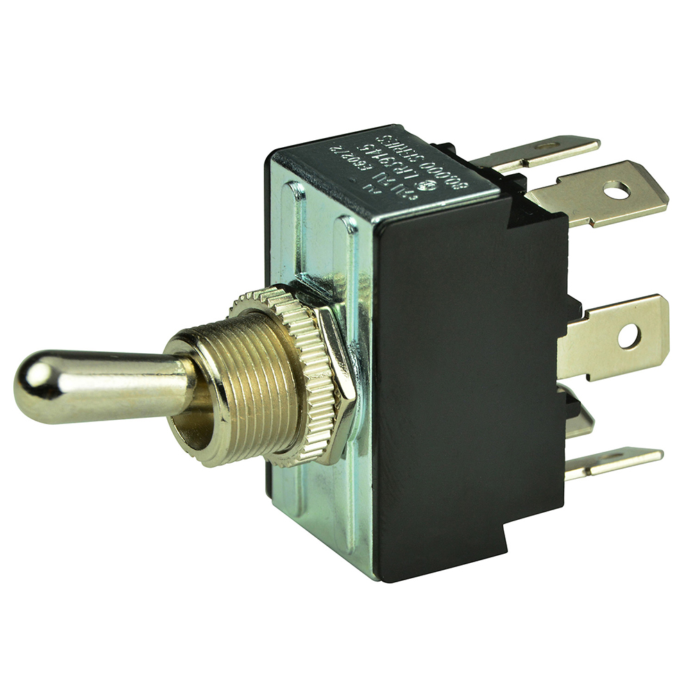 BEP DPDT Chrome Plated Toggle Switch - ON/OFF/(ON) CD-68684