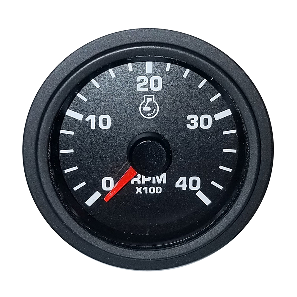 image for Faria 2″ Tachometer Variable Frequency 4000 RPM Gauge – Black – Bulk Packaging