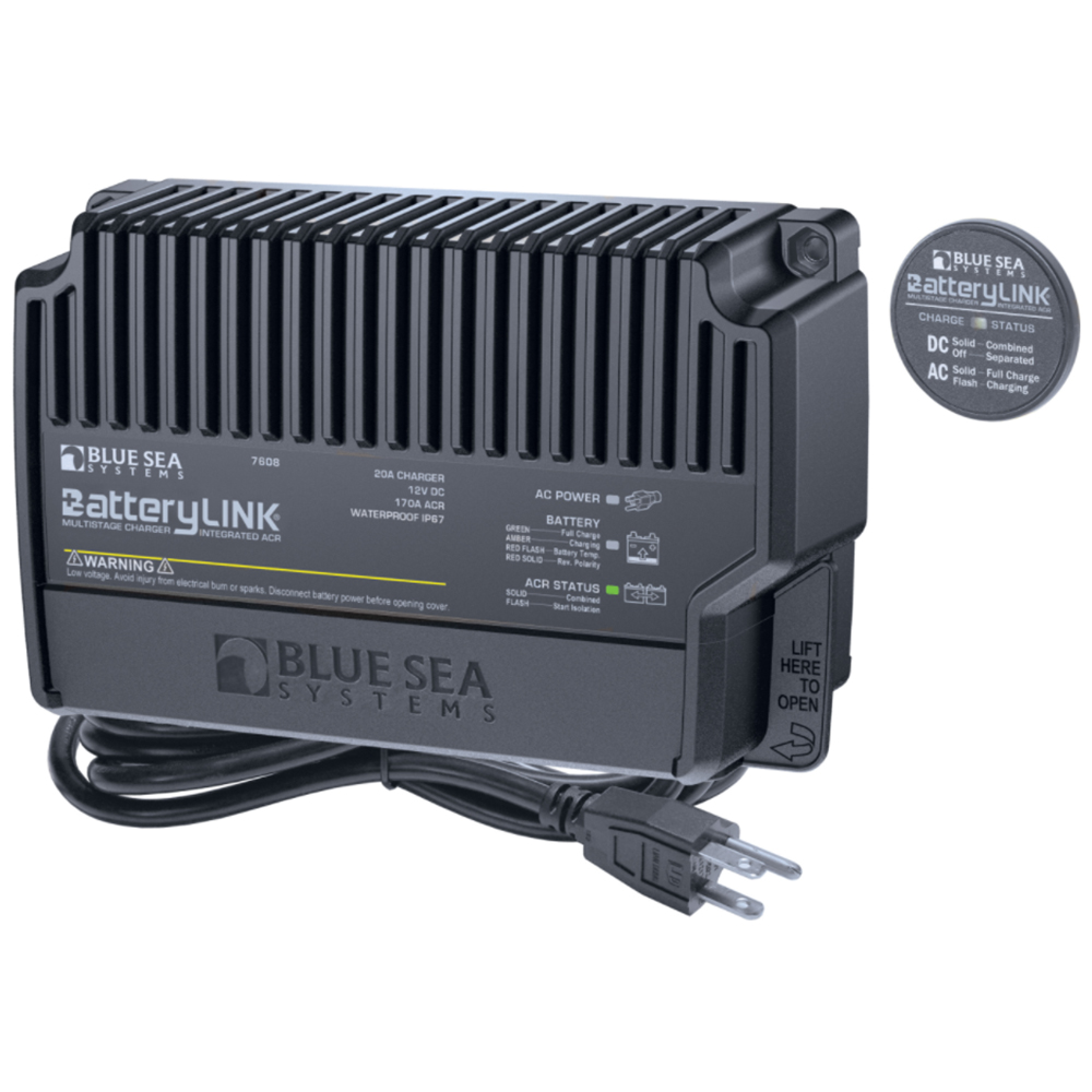 image for Blue Sea 7608 BatteryLink® Charger (North America) – 12V – 20Amp – 2 Bank