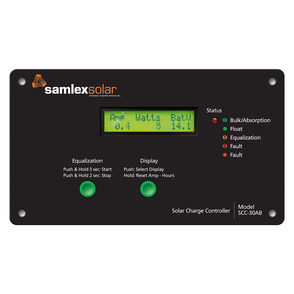 image for Samlex Flush Mount Solar Charge Controller w/LCD Display – 30A