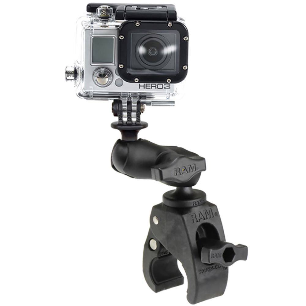 image for RAM Mount Small Tough-Claw™ Base w/Short Double Socket Arm & GoPro®/Action Camera Mount