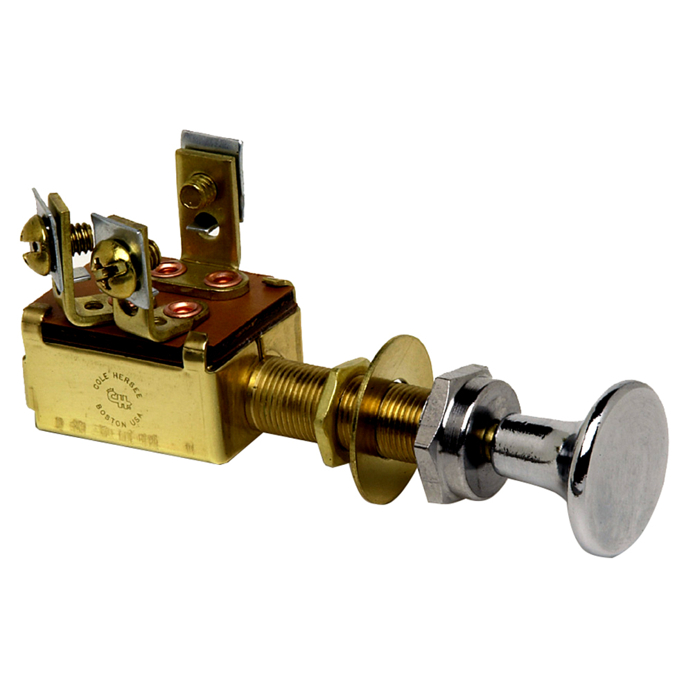 image for Cole Hersee Push Pull Switch SPST On-Off 3 Screw