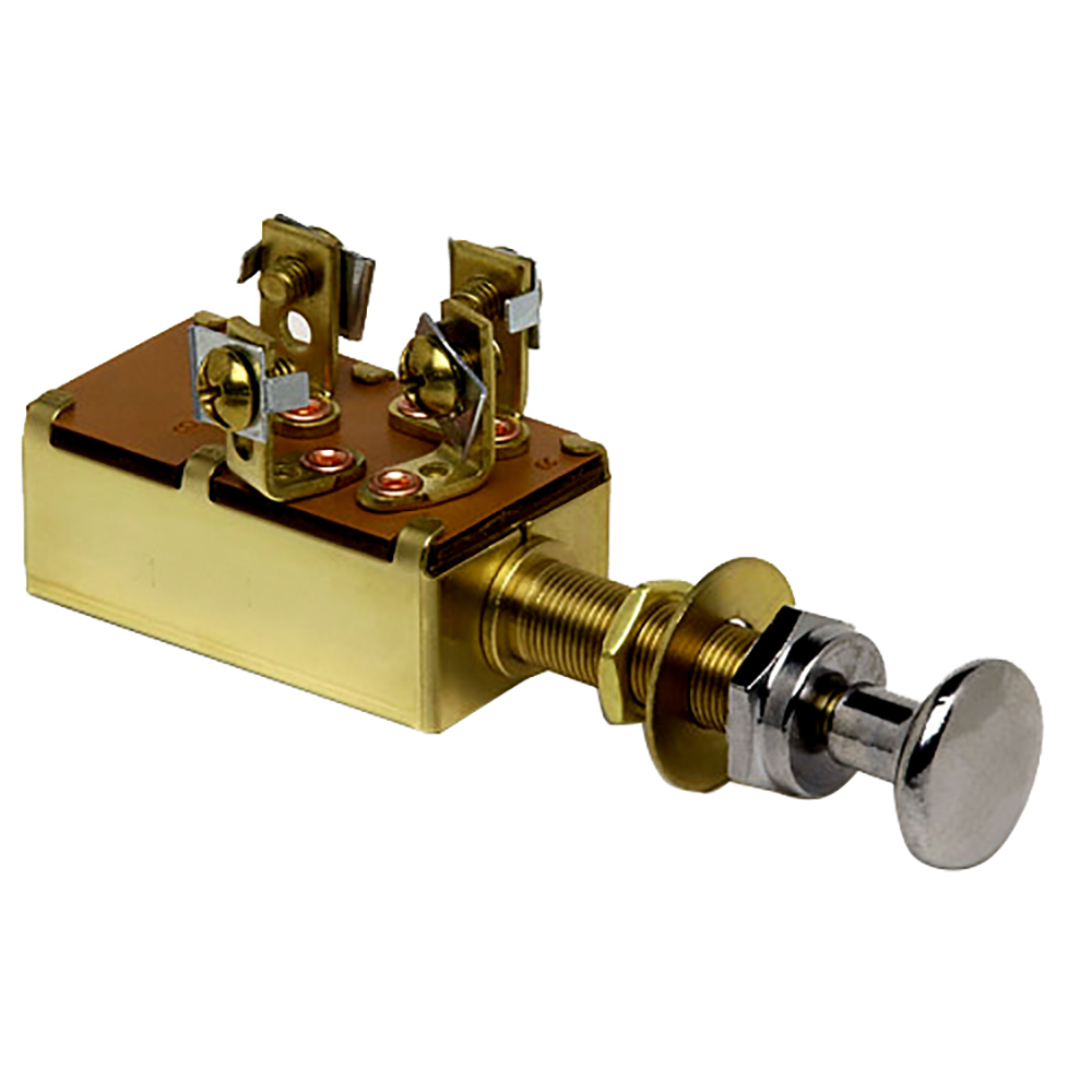 image for Cole Hersee Push Pull Switch SPST On-On-Off 3 Screw