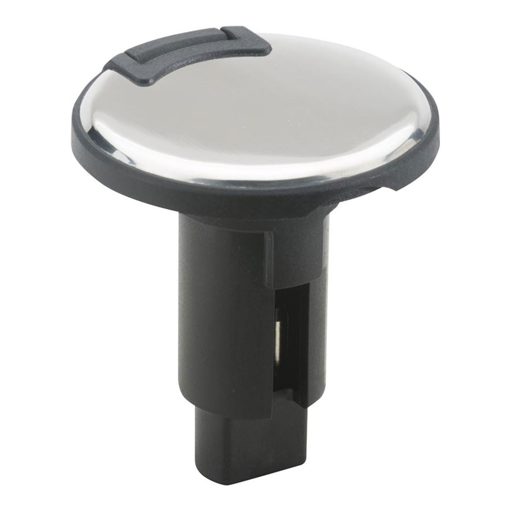 Attwood LightArmor Plug-In Base - 2 Pin - Stainless Steel - Round CD-69526