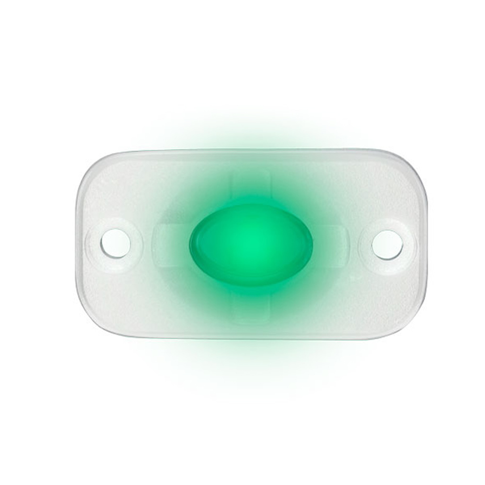 image for HEISE Marine Auxiliary Accent Lighting Pod – 1.5″ x 3″ – White/Green