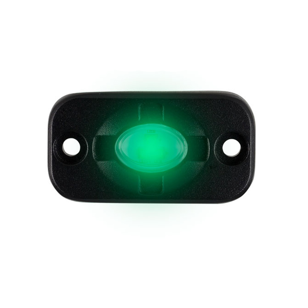 image for HEISE Auxiliary Accent Lighting Pod – 1.5″ x 3″ – Black/Green